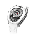 tsarbomba wathces TB8213;white 316Lstainless steel bezel and 316L stainless steel silver case and white strap;japan automatic movement watches