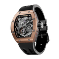 TSAR BOMBA Atomic TB8218A,stainless steel case and-stainless steel-bezel , fluororubber strap.japan miyota automatic movement.skeleton dail design.- Rose Gold