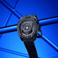 TSAR BOMBA Reactor TB8213 Carbon Fiber Automatic Interchangeable Men's Watch. Features a black stainless steel case and carbon fiber bezel, powered by a Japanese automatic movement. Top dial: minutes; central dial: seconds. Bottom main display: hour hand = pointer reading + central window reading. The TB8213 utilizes the TSAR BOMBA interchangeable module system, allowing for quick and tool-free changes of the strap, bezel, and crown.