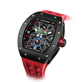 tsarbomba watches TB8212C black ceramic bezel and black cceramic case and red strap;miyota automatic movement