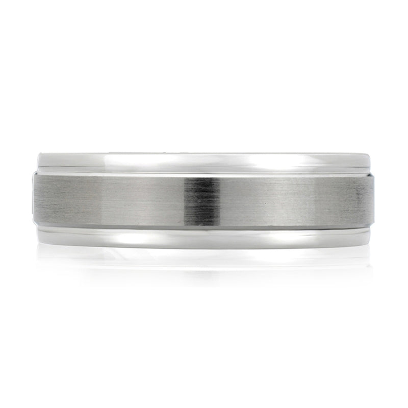 A. Jaffe Satin Brushed Classic Men's Ring