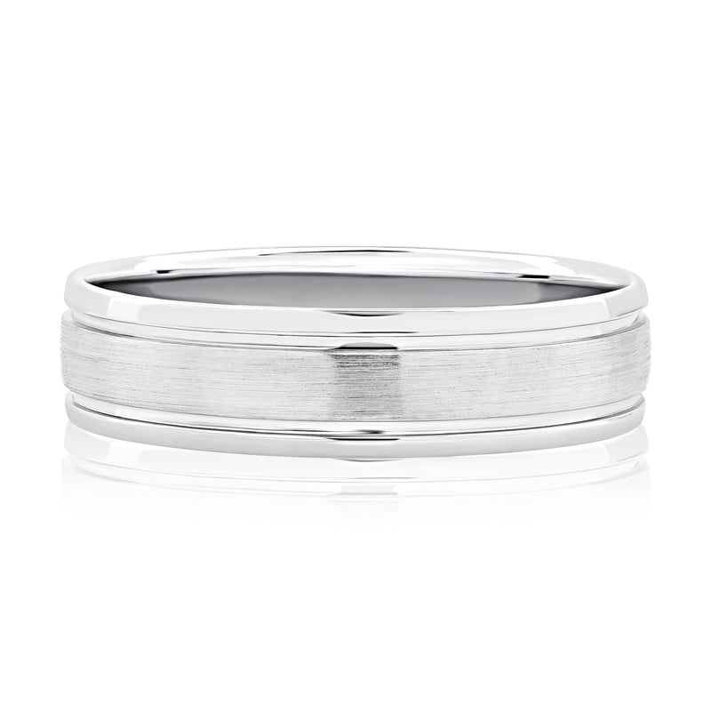 A. Jaffe Sandblast Finish Men's Wedding Band