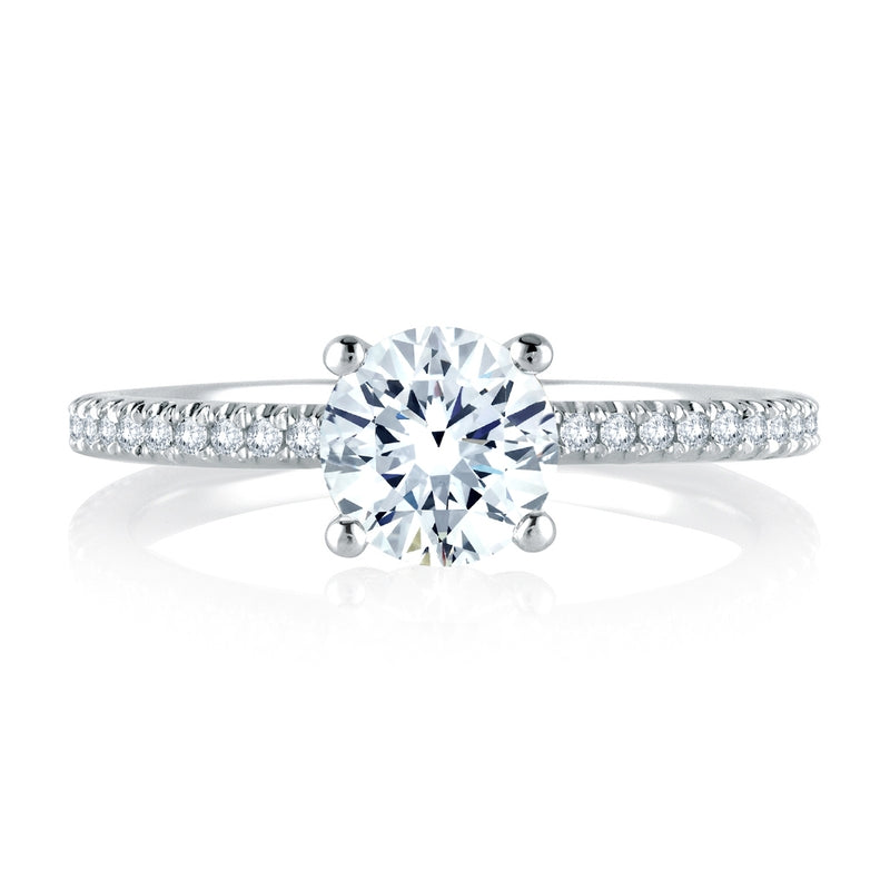 A. Jaffe Classic Micro Pave Engagement Ring