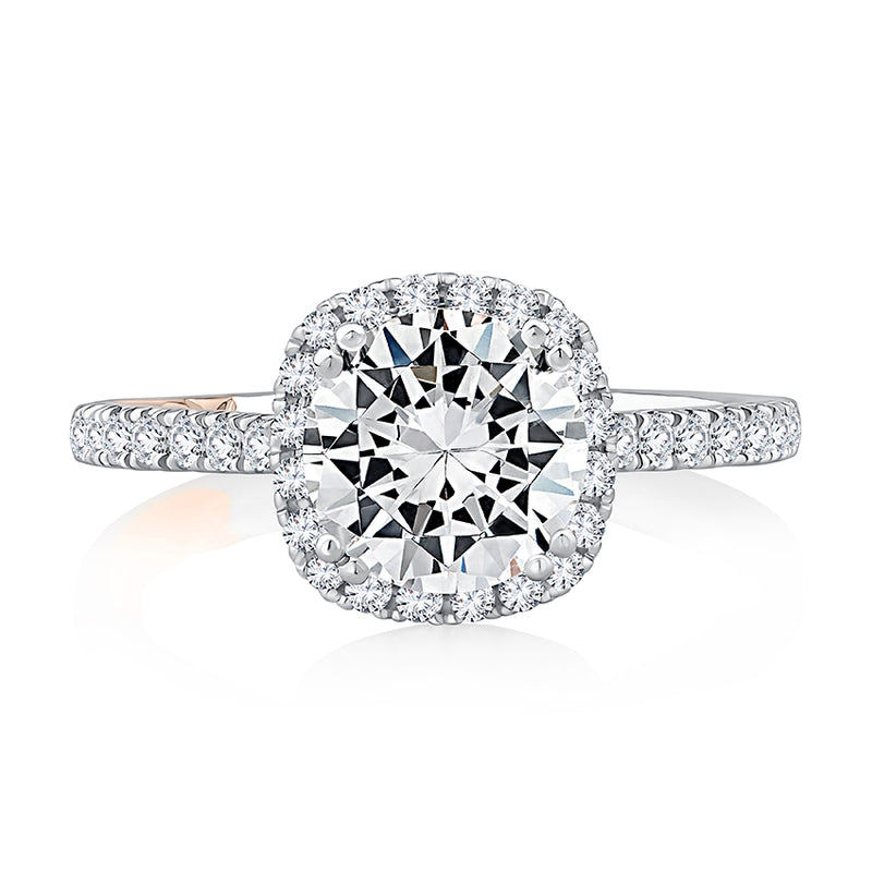 A. Jaffe Modern Round Center Diamond Engagement Ring
