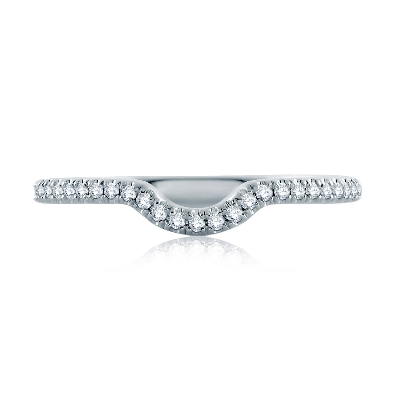 A. Jaffe Delicate French Pave Contour Band