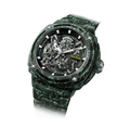 TSAR BOMBA Electron TB8401CF Men’s Watch. Crafted entirely from carbon fiber—including the strap—it weighs just 100 grams. The skeleton dial design offers a direct view of the movement, allowing you to appreciate the charm of precision mechanics in action. Powered by a Citizen MIYOTA movement. The Electron-TB8401CF features Grade A luminescent coating, scratch-resistant sapphire crystal, and an interchangeable fluororubber strap. Water-resistant to 100 meters (10 ATM).Left three-quarter view