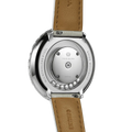 TSAR BOMBA Nucleus femme 01 women’s watch. The case is crafted from stainless steel, and the cubic zirconia dial features a symmetrical design of concentric rings and spiral-cut gemstone patterns that naturally draw the eye to the central hands. Dynamic Floating Crystals: The dial incorporates floating crystals that move with the sway of your wrist, adding a sense of dynamic movement and depth. Powered by a Swiss Ronda quartz movement.-Rear view