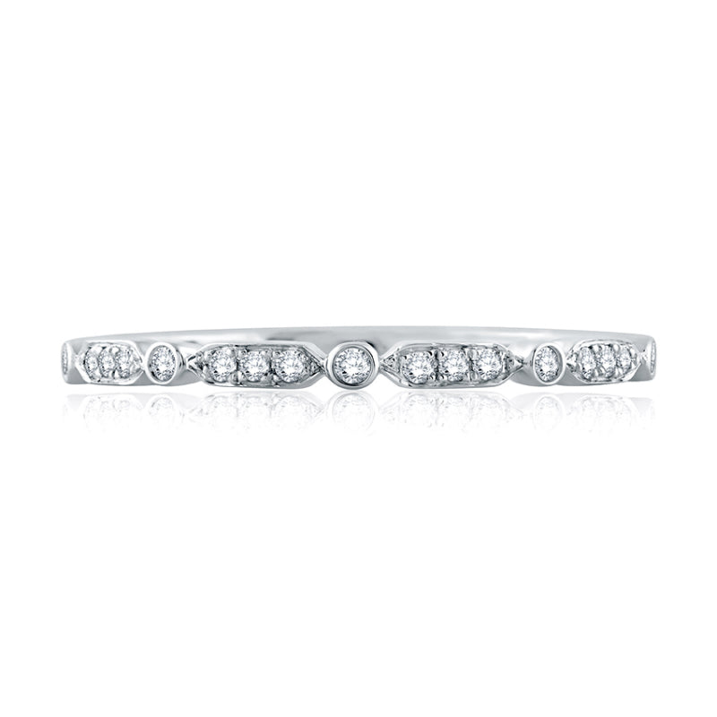 A. Jaffe Triple and Single Set Diamond Stackable Band