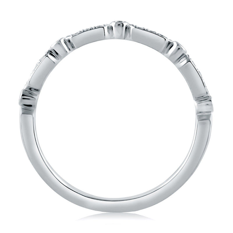 A. Jaffe Triple and Single Set Diamond Stackable Band