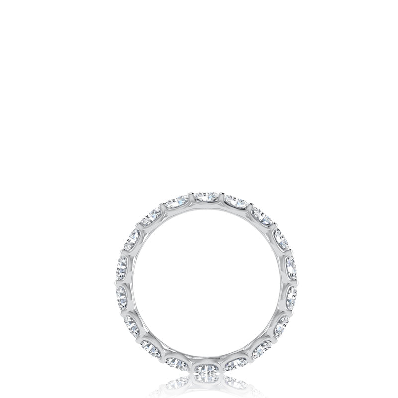 A. Jaffe Eternity Bezel Oval Diamond Wedding Band