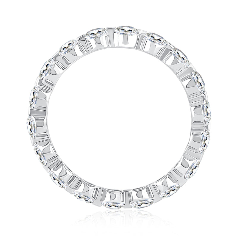 A. Jaffe Single Shared Prong Diamond Wedding Band