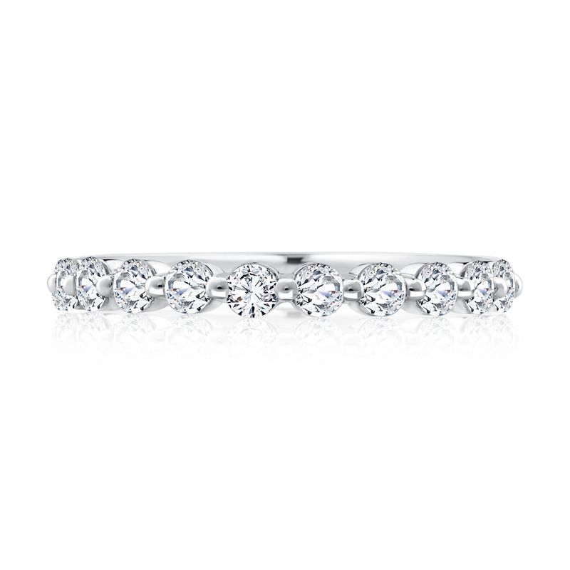 A. Jaffe Single Shared Prong Diamond Band